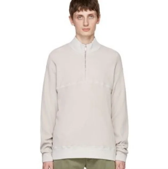 Cotton Citizen New waffle knit cotton sweater. Turtleneck.  Half-zip closure. - Picture 2 of 11